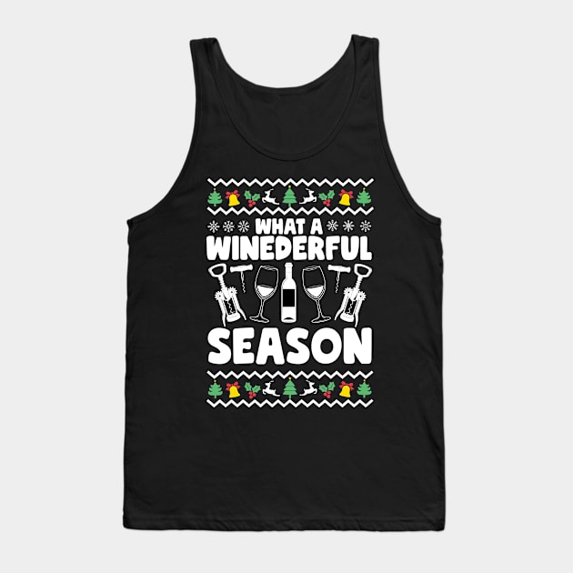 What A Winderful Season Ugly Christmas Wine Tank Top by thingsandthings